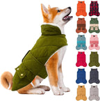 KYEESE Dog Coat Soft Pet Sweater for Cold Weather Thick Cat Clothes with Pocket Windproof Dog Coats for Small Dogs Waterproof Dogs Jacket with Fleece Lined Warm Pet Winter Puffer Coat with Leash Hole
