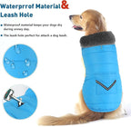 Dog Coat, Waterproof Dog Winter Jacket with Pocket, Reflective Adjustable Pet Snow Vest, Warm Cozy Fleece Sweater for Small Medium Extra Large Dogs - Sky Blue, S