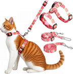 Cat Harness and Leash Set, Escape Proof Cat Harness, Comfortable Soft Lightweight Cat Leash, Use Safe and Easy, Outdoor Walking Travel Kitten Harness for Small Medium Large Cats