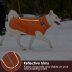 AOFITEE Winter Jacket for Extra Large Dogs, Warm Turtleneck Dog Coat with Back Zipper, Waterproof Dog Puffer Coat for Large Dogs,Winter Jacket Warm Snowsuit for Border Collie, Golden Retriever