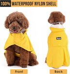 Lukovee Dog Raincoat, Adjustable Dog Rain Jacket with Clear Hooded Double Layer for Large Medium Small Dogs Puppies, Waterproof Rain Coat Poncho with Reflective Storage Pocket & Rim (XS, Y)