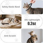 AirTag Cat Collar, Ultra Elastic Cat Tracker Collar, Airtag Holder Compatible with Apple Air Tag, [Lightweight & Scratch Resistant] Adjustable Stepless GPS Pet Collar for Cats Kittens, Black
