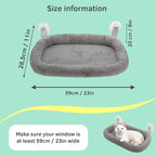Cat Window Perch with Washable Cushion & Strong Suction – Stable & Cozy Cat Hammock for Window (Holds up to 40 lbs) – Durable Window Bed for Indoor Cats