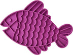 SPOT Soother Lick Mat-Licking Mat for Cats, Kittens, Medium and Large Dogs and Puppies, Food Grade Rubber, Anxiety Reliever, Dog Peanut Butter Lick Pad, Slow Feeder, 9.75inch, Fish (Pack of 2)