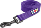 Pawtitas 6 FT Solid Color Leash for Puppy - Comfortable Handle Dog Training Leash - Extra Small/Small - Purple