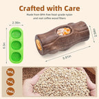 Corn Shape Dog Chew Toy for Small to Medium Dogs – Puppy Teething Toys with Squeaker; Tree Stump Chew Toy for Medium to Large Dogs – Design with Frozen Treat Molds & Peanut Butter Grooves