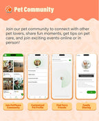 GlocalMe PetPhone for Dog and Cat, Support Play Music and Two-Way Call, Pet Community and AI Health Alerts, Real Time Tracking and Virtual Fence, Unlimited Range Pet GPS Tracker (Pink)
