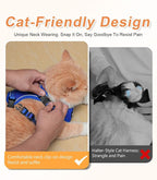 Halypet Cat Harness and Leash Set [ MAX Safety Third Generation ] Escape Proof Soft Adjustable Cat Leash Breathable Comfortable Vest Easy to Wear Kitten Harness for Outdoor Walking