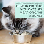 The New Zealand Natural Pet Food Co Meow Freeze Dried Cat Food - Lamb & King Salmon Recipe,High Protein Treats,Meals & Toppers,Dry Cat Food,9.9oz