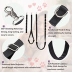 Dog Grooming Belly Straps Pink Pet Grooming Supplies 3 Sets Professional Dogs Belly Band Pet Dogs Groomer Extension Strap Table Arm Loop Extender for Small Medium Large Pets (Pink)
