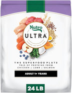 Nutro Ultra Adult Dry Dog Food with a Trio of Proteins from Chicken, Lamb and Salmon, 24 lb Bag