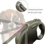 Retractable Dog Leash Hands-Free Adjustable Length 16ft with Safety Lock Durable Nylon Belt for Small Medium Large Dogs Easy Walk Training Portable Dog Leash Black M