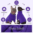 XXXL Dog Sweater for Giant Breed, Warm Winter Fall Dog Sweaters for Dog Girls Boys, Turtleneck Dog Knitwear, Doggie Christmas Sweater, Pet Sweatshirt Clothes Outfit Knit Boxer (Purple XXXL)