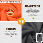 BEAUTYZOO Dog Fleece Vest Sweater Winter Jacket for Small and Medium Dogs with D-Ring Leash Cold Weather Coat Hoodie for XS S M Dogs Boy or Girls,Orange S