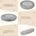 Cat Bed - Desk Cat Nest with 360 Rotation & Adjustable Height - Soft & Comfortable - Indoor Cats Up to 40 lbs (Grey)