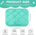 4 Pack Self Heating Cat Pad Self Warming Dog Mat Reflects Body Heat Extra Warm Thermal Pet Pad Washable Dog Cat Bed Crate Bed Mat Blanket (16 x 20 Inch,Mint Blue)