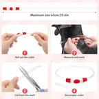 BSEEN Light Up Dog Collar - Rechargeable LED Dog Collar - 360° Glow in The Dark Pet Collar for Small Medium Large Dogs, TPU Cuttable Puppy Collar Safety Dog Lights for Night Walking (Red 70cm)