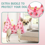 Supet Dog Grooming Hammock, Dog Hanging Harness for Nail Trimming Doorframe, Pet Holder Restraint for Clipping Nails, Pet Hoist Sling for Cutting Nails, Ear & Eye Cleaning, Medicine at Home (XL)