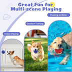 HIPPIH Indestructible Squeaky Dog Toys, Interactive Dog Balls 2 Pack, Chew Toys for Aggressive Chewers, Natural Rubber Puppy Toy for Large/Medium Dogs, Tough Puppy Teething Toy, Relieve Anxiety