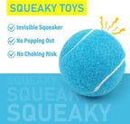 PrimePets Dog Squeaky Toys Bulk 12 Pack, 2.5 Inch Tennis Balls, Small Rubber Toy for Dogs, 4 Assorted Colors - Durable Puppy Toys for Indoor Outdoor Play, Small & Medium Dog Supplies