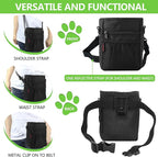 Dog Treat Pouch with Magnetic Closure, Treat Pouches for Pet Training, Large Dog Treat Training Pouch and Dog Clicker, Dog Training Treat Pouch Built-in Poop Bag Dispenser, Hands-Free Snack