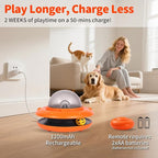Interactive Dog & Cat Toys - Automatic Treat Puzzle with Remote Control for Cats & Dogs Food Dispensing, Pets Enrichment IQ Training Gift, Rechargeable Electronic Ball Track Toy Slow Feeder
