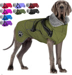 Doglay Dog Coat with Harness, Reflective Warm Dog Jacket Waterproof Puppy Winter Coat for Cold Weather, Adjustable Fleece Jacket for Small Medium Large Dogs