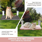 Cat Window Perch, Foldable Cat Window Hammock with Cute 3D Textured Flower Cover, Breathable Mesh Cover and Strong Suction Cups, Cordless Window Seat Bed for Indoor Cats (Pink, Medium)