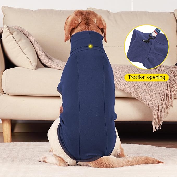 Dog Sweater Pullover Cold Weather Vest for Dogs Dog Sweatshirt & Jacket for Indoor and Outdoor Use (X-Large, Navy Blue)