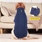 Dog Sweater Pullover Cold Weather Vest for Dogs Dog Sweatshirt & Jacket for Indoor and Outdoor Use (Large, Navy Blue)