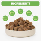 MON2SUN Grain-Free Soft Dog Treats, Gear-Shaped Training Treats for Puppy to Senior, Chicken Flavor, Low Calorie & Gluten-Free, 10.6 oz