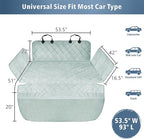 F-color SUV Cargo Liner for Dogs - Waterproof Pet Cargo Liner with Side Flaps, Comfort Dog Cargo Cover with Bumper Flap, Scrachproof Non-Slip Large Size Universal Fit SUVs Sedans Trunks Vans, Grey