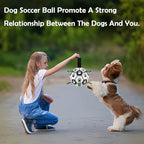 Dog Soccer Ball, Interactive Toys for Tug of War, Puppy Birthday Gifts, Tug Toy, Water Toy, World Cup Durable Balls for Small & Medium Size (6 inch)