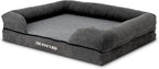The Dog’s Bed, Medium Grey Plush Memory Foam, Pain Relief: Arthritis, Hip & Elbow Dysplasia, Post Surgery, Lameness, Supportive, Calming, Washable Cover, Veterinary Approved