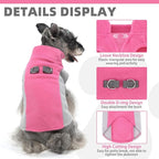 KOOLTAIL Small Dog Sweater - Dog Fleece Vest Jacket with Leash D-Ring for Small Medium Dogs, Soft Pullover Winter Warm Cold Weather Coats, Pet Fall Clothes Outfit for Puppy Cat Boys & Girls, Pink XS