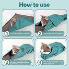 Paw Legend 27.6" Cat Wrap for Grooming Cat Wrap for Cutting Nails Cat Restraint for Nail Clipping Self Adhesive Blanket Restraint Cloth for Cats Within 15lbs