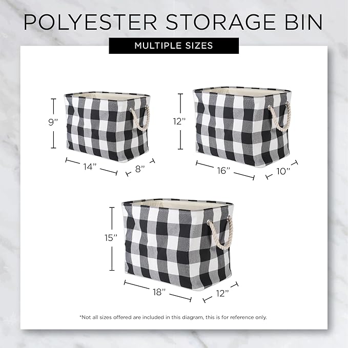 Bone Dry Pet Storage Collection Paw and Bone Print, Small Rectangle, 14x8x9, Black