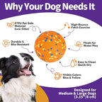 Dog Balls Tennis Ball for Aggressive Chewers, Dog Bouncy Balls Chew Toys Water Toy Fetch Ball for Large Medium Small Puppies, 3 Pack 3.15''