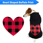 Dog Hoodie Dog Sweaters for Medium Dogs Pet Clothes Black Buffalo Plaid Warm and Soft Breathable Cozy(M)