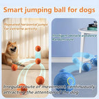 Interactive Dog Ball, Activated Automatic Rolling Ball for Dog, Self Moving Vibrating Smart Jumping Automatic Moving Bouncing and Rotating Balls for Pets (Blue)
