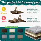 Furhaven ThermaNAP Self-Warming Cat Bed for Indoor Cats & Small Dogs, Washable & Reflects Body Heat - Quilted Faux Fur Reflective Bed Mat - Espresso, Small