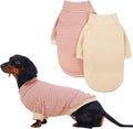 IECOii 2 Pack Dog Fleece Sweater for Small Dogs, Warm Dog Turtleneck with Stretch for Dachshund, Cozy Fall Winter Pullover Dogs Sweatshirt with Sleeve, Indoor & Outdoor Sweaters for Walking, M