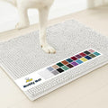 Muddy Mat® AS-SEEN-ON-TV Highly Absorbent Microfiber Door Mat and Pet Rug, Non Slip Thick Washable Area and Bath Mat Soft Chenille for Kitchen Bathroom Bedroom Indoor and Outdoor - White 24" x 72"