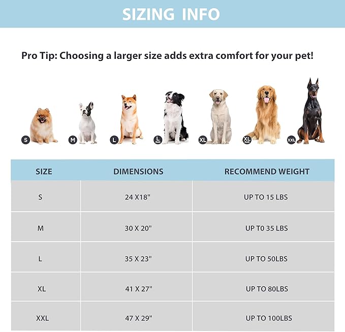 Dog Cooling Mat for Large Dogs - 35x23 Orthopedic Memory Foam Pet Pad for Summer, QMAX>0.5, Washable Premium Comfort Crate Pad for Your Furry Companion, Grey