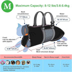 Cinf Cat Nail Clipping Cleaning Grooming Restraint Bag No Scratching Biting for Bathing Nail Trimming Injecting Examining(Black,M)