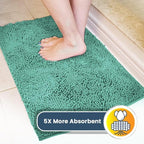 Muddy Mat® Shown on TV – Super Absorbent Door Mat Indoor, Microfiber Quick Dry Chenille Entryway Rug, Non-Slip Front Door Mat, Indoor Mats for Entryway, Machine Washable Pet Rug, Sea Green 24"x36"