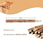 [ 15pcs Silvervine Sticks for Cats, Matatabi Cat Chew Sticks, Catnip Toys, Wooden Dental Sticks for Indoor Cats, Kitty, Kitten Teething Interactive Wand Toys