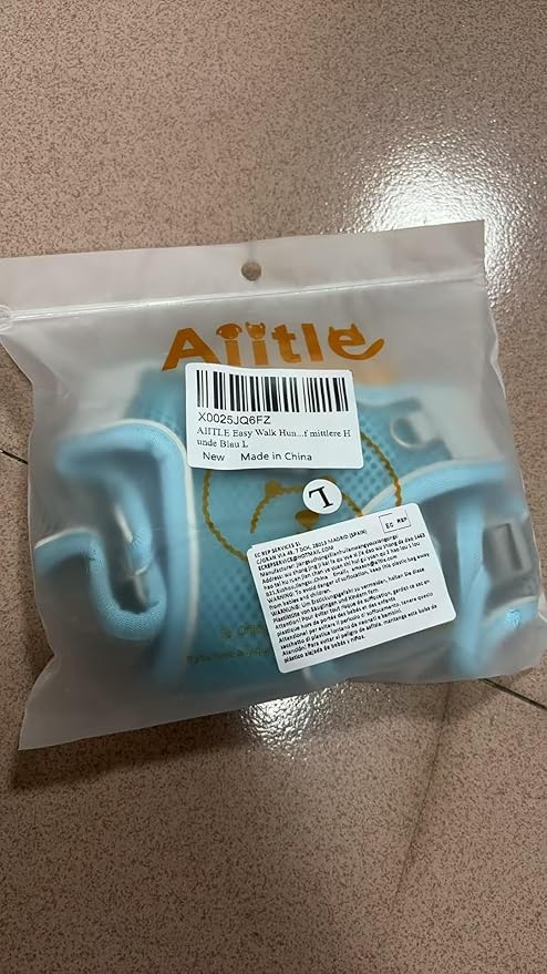 AIITLE Easy Walk Dog Harness and Leash Set - Pet Supply No Pull, Step in Adjustable Pet Harnesses with Padded Vest for Summer, No Choke Over, Easy to Put on Medium Dogs Blue L