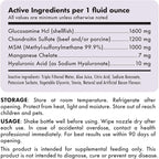 Liquid Glucosamine for Dogs Bacon Flavour Chondroitin, MSM & Hyaluronic Acid K9 Supplement Hip and Joint Formula Advanced Mobility Joint Pain Relief Senior Advanced Supplement for All Breeds 32 oz