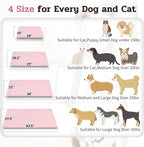 NWK Pack of 4 Fluffy Self Warming Cat Mat, Cat Blanket, Thermal Dog Mat, Washable, Non-Slip Bottom for Sofa & Crate & Kennel & Car Seat (Blush Pink, Small (19'' X 15'' X 0.7''))